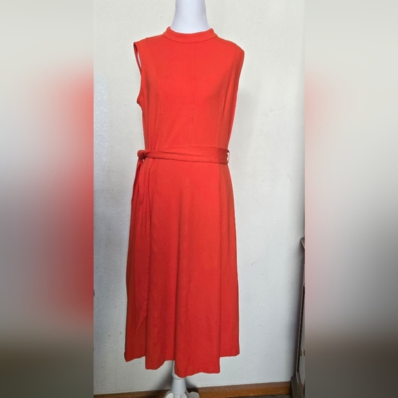BODEN Vibrant Red Midi Dress.Size 10R - Picture 9 of 12